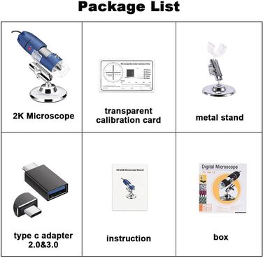 Цифрова мікроскоп-камера Ninyoon 1080P USB для iPhone, iPad, Android, PC, 50-1000x, з підсвічуванням