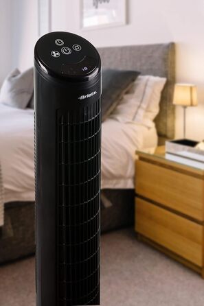 Вентилятор настільний Ariete 805, 48 Вт, з осциляцією 180°, дисплеєм, 3 швидкості, 3 режими, таймер до 7,5 год, чорний