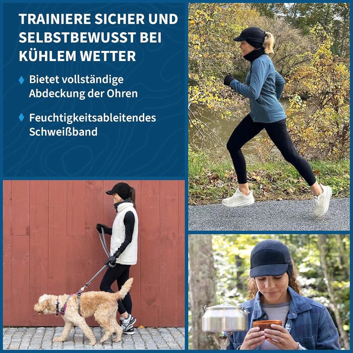 Мутка флісова TrailHeads Sport для жінок з отвором для хвістя та світловідбиваючим краєм, чорна