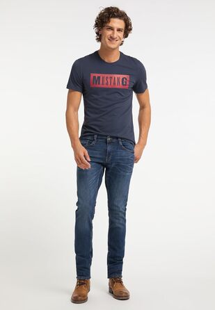 Джинси чоловічі MUSTANG Oregon Tapered Fit, блакитні, сірі, чорні, стрейч, розміри 30-40