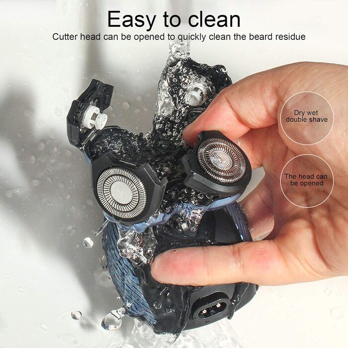 Електричний гоління голови для чоловіків Glatzen Rasierer з 5 лезами, USB, водонепроникний, з тримером та набором для догляду