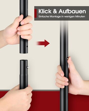 Металевий вішак для одягу на колесах, чорний, середній