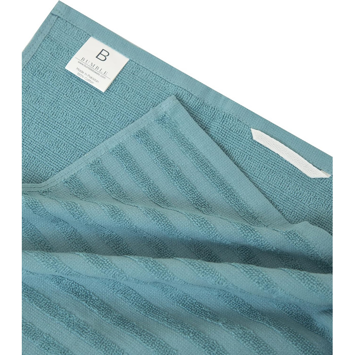 Bumble Kitchen Towels - Dishcloths, Towels, Cotton - 6 Pack - XL Size 50 x 70 cm - Elegant, Soft, and Robust Ringspun Cotton in 3 Different Textures (Aqua)