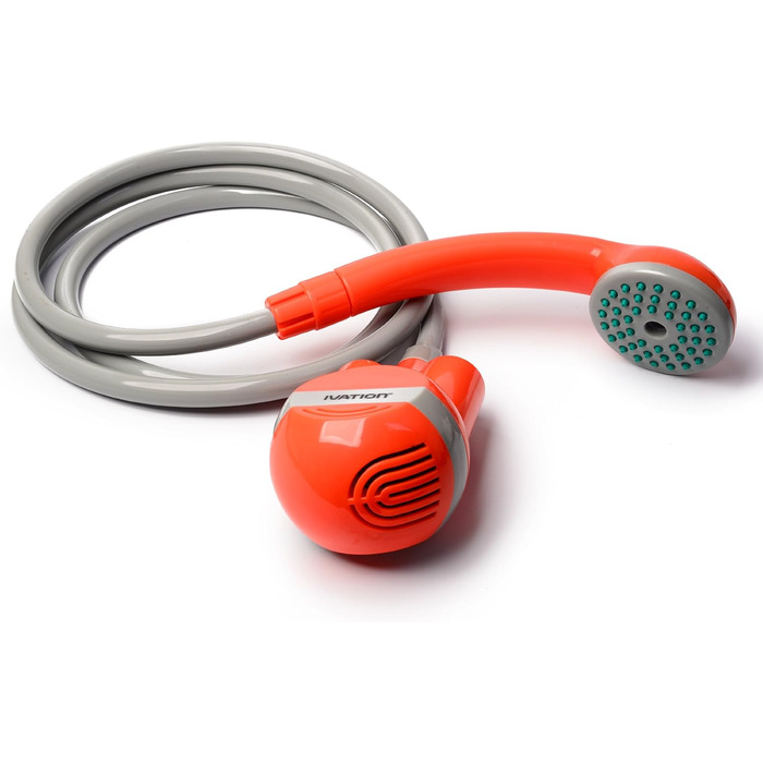 Portable Outdoor Camping Shower, Battery Powered - Compact Hand Shower with Rechargeable Camping Shower and Pump, Pumps Water from Bucket into a Consistent, Gentle Shower Stream