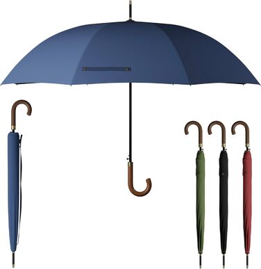 Sapor Design Umbrella Stock Umbrella Stormproof Auto-Open Windproof | XXL Large & Stable for 2 People Ladies & Gentlemen | Golf Umbrella Travel – 123 cm Ø Elegant Blue - Classic