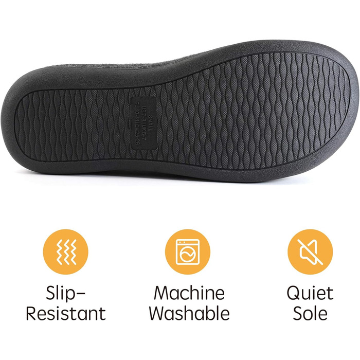 Чоловічі халапи RockDove з підкладкою Sherpa та піною Memory Foam, 40/41 EU, чорні