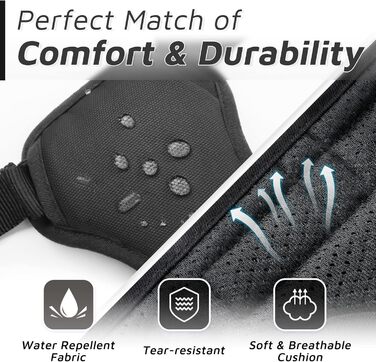 Нагрудник для собак великих порід Eagloo, чорний, розмір L, анти-тяга, з відбиваючими смугами, регульований