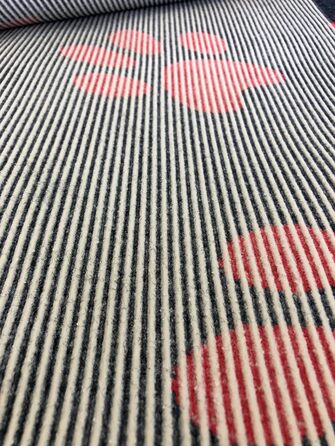 Килимок для собак Elropet Vetbed з преміум-матеріалу, 22 мм, для маленьких та великих собак, розмір L (160x100 см), темно-сірий + червоний слід