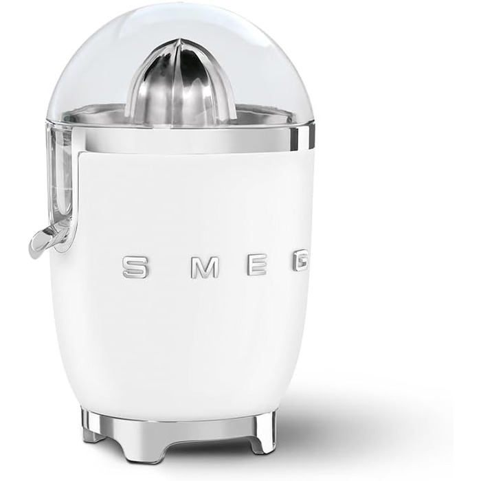 Електрична соковижималка для цитрусових Smeg CJF01PGEU, ручний прес, універсальний конус, 70 Вт, біла