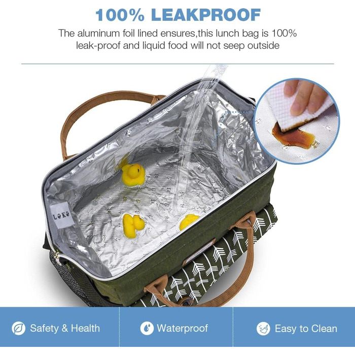 Термосумка Lekesky для жінок - об'єм 11л, зелена