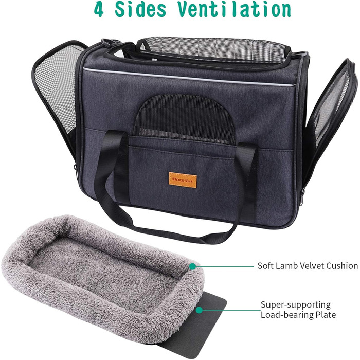 Morpilot Переноска для котів та собак, туристична, дихаюча, з підстаканником, для подорожей