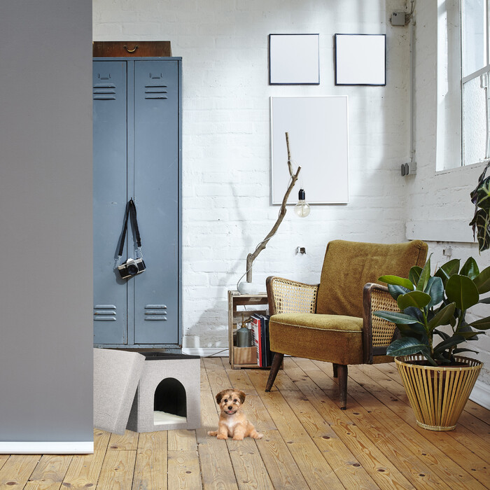 Relaxdays cat cave складний бежевий