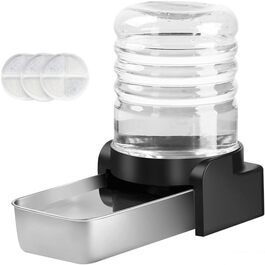 Автоматичний диспенсер води для собак великих порід Marchul 8.6L з мискою з нержавіючої сталі та 3 фільтрами, для великих та середніх тварин