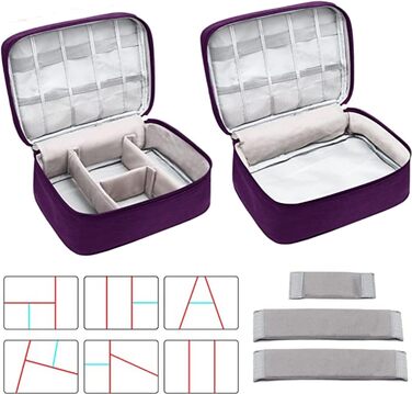 Органайзер для кабелів LTLSZRN, сумка-органайзер для електроніки, фіолетовий