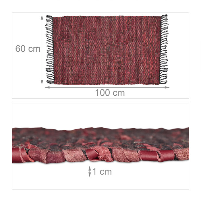 Relaxdays Patchwork Rug, 60x100 cm