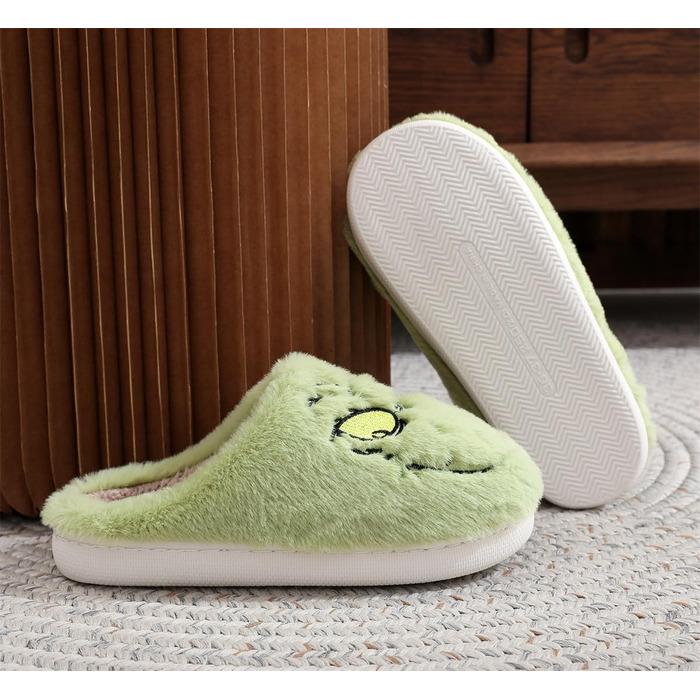 Тапочки для дому Grinch - святкові, плюшеві, теплі, для чоловіків (39/40 EU)