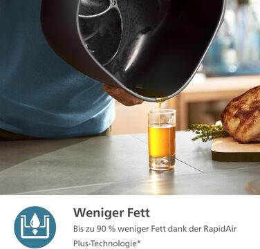 Philips Airfryer 3000 Series 4.2L, Viewing Window, 16-in-1 Airfryer, RapidAir Plus Technology, Less Fat, HomeID Recipe App, Effortless Cleaning (NA320/00)