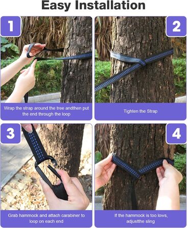 Гамак дорожній подвійний 295x140 см, рожево-ліловий, вантажопідйомність 350 кг - з карабінами та ременями для кріплення