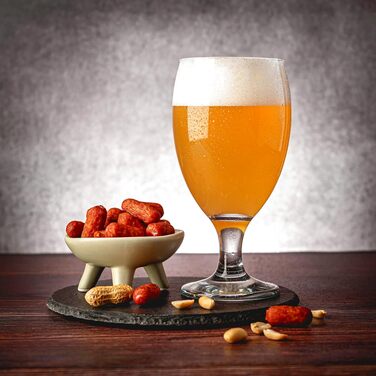 Набір пивних келихів Biergläser 590 мл (12 шт) - Кришталеві келихи для пшеничного пива, скляні банки для зберігання, подарунок чоловікові, можна мити в посудомийній машині