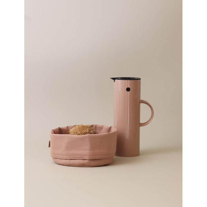 Термос Stelton EM77 - 1 л, з подвійними стінками, для гарячих/холодних напоїв, з скляною вставкою, магнітним затвором, гвинтовою кришкою, вінтажний дизайн (Heather)