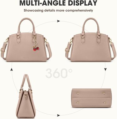 Сумка жіноча RAINSMORE середнього розміру з PU шкіри, хакі. Для планшета 11