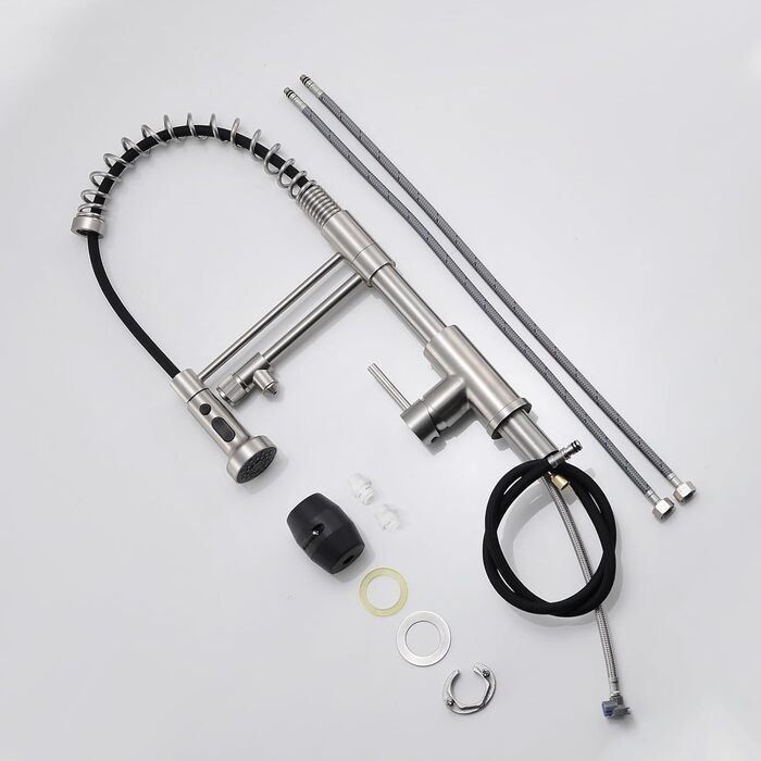 Інфрачервоний сенсорний змішувач для кухні з висувною лійкою, кухонна арматура 360° поворотна, змішувач з однією ручкою, гнучкий вивід, для мийки, золото, 3-х шляховий змішувач