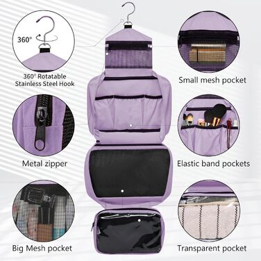 Зручна настінна сітка для туалетного паперу, водонепроникна, портативна, для чоловіків та жінок (L, світло-ліловий)