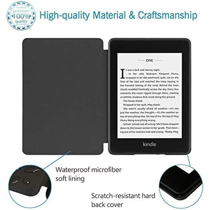 Чохол MOKASE для Kindle Paperwhite 10 (2018) Orange, тканина, з авто-вимкненням, PQ94WIF