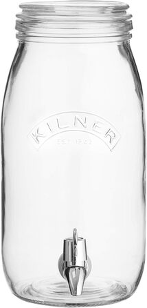 Диспенсер для напоїв KILNER 3 л із краном, скляний, герметичний, для вечірок і щоденного використання