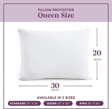 Наволочки CIRCLESHOME King Size, 100% бавовна, дихаючі, захист від пилу та бруду, здоровий і спокійний сон, комплект 6 шт. (50x91 см)