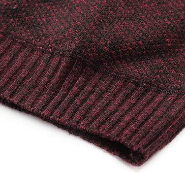 Чоловічий в'язаний кардиган Allthemen з V-подібним вирізом, з підкладкою, на кнопках, з грубої в'язки, теплий, перехідний, розмір 4XL, бордовий