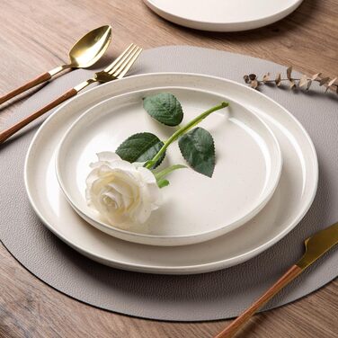 Набір керамічного посуду AmorArc для 4 осіб (12 предметів), рожевий. Ручна робота, хвилястий край, стійкий до подряпин, підходить для миття в посудомийній машині та використання в мікрохвильовій печі, ADW083