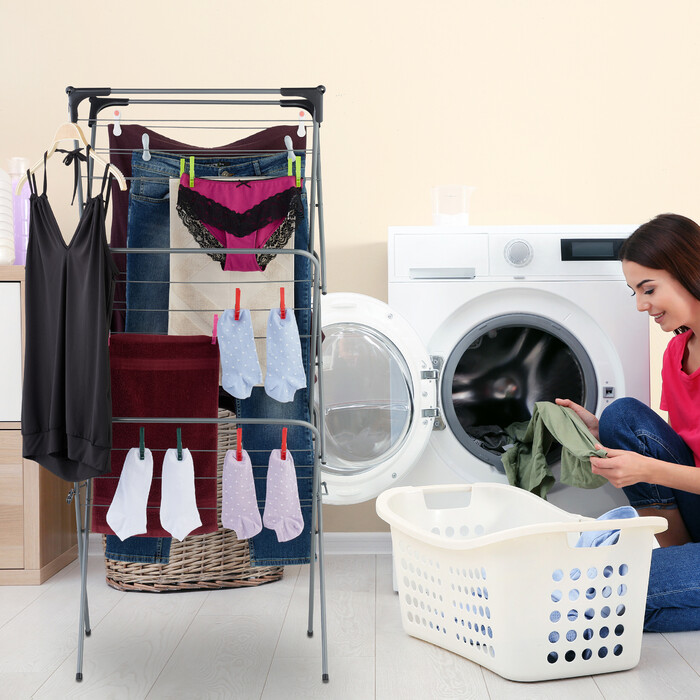 Relaxdays Folding Clothes Drying Rack