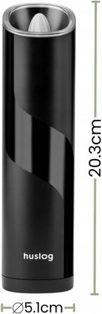 Набір для солі та перцю Gravity, 2 шт., LED-підсвічування, регулювання помелу, 85 мл, елегантний чорний колір