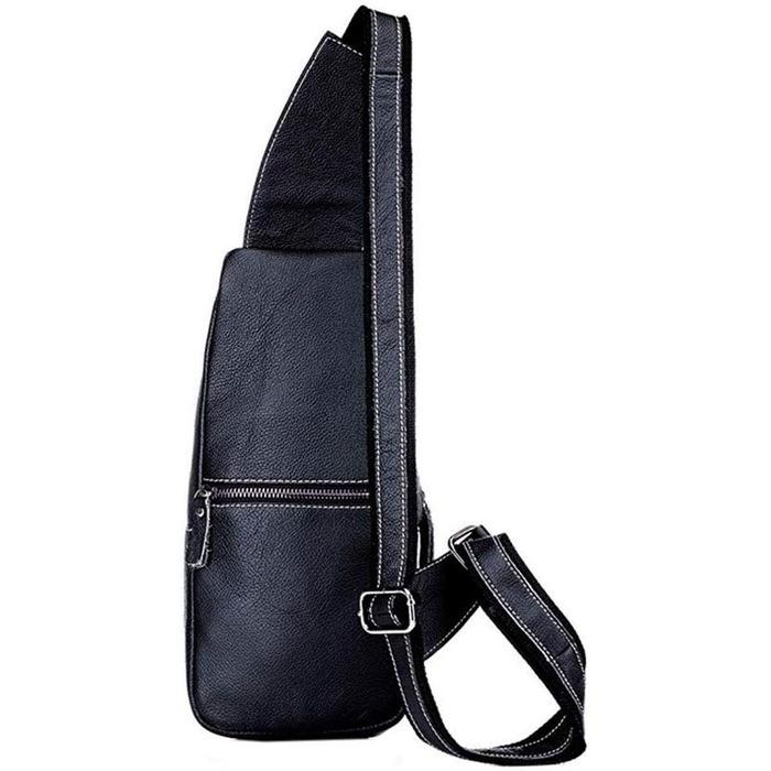 Чорна спортивна сумка через плече/на груди з нейлону для чоловіків та жінок. Ідеально підходить для подорожей, школи, роботи, велоспорту, кемпінгу та активного відпочинку.