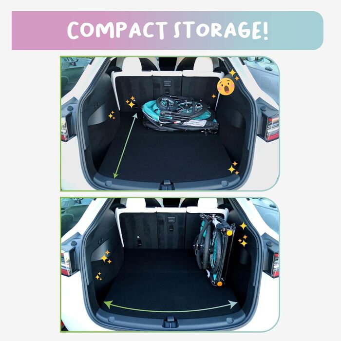 Візок для собак Petique Trailblazer Jogger сірого кольору Space Gray з насосом, дощовиком, адаптером для велосипеда та прапорцем безпеки | Камерні колеса | Складаний | Оглядове вікно | для великих собак та котів (Neptune)