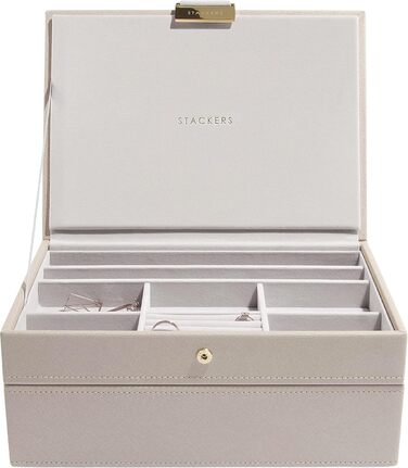 Набір скриньок для ювелірних прикрас Stackers Classic Medium Set of 2 (Taupe)