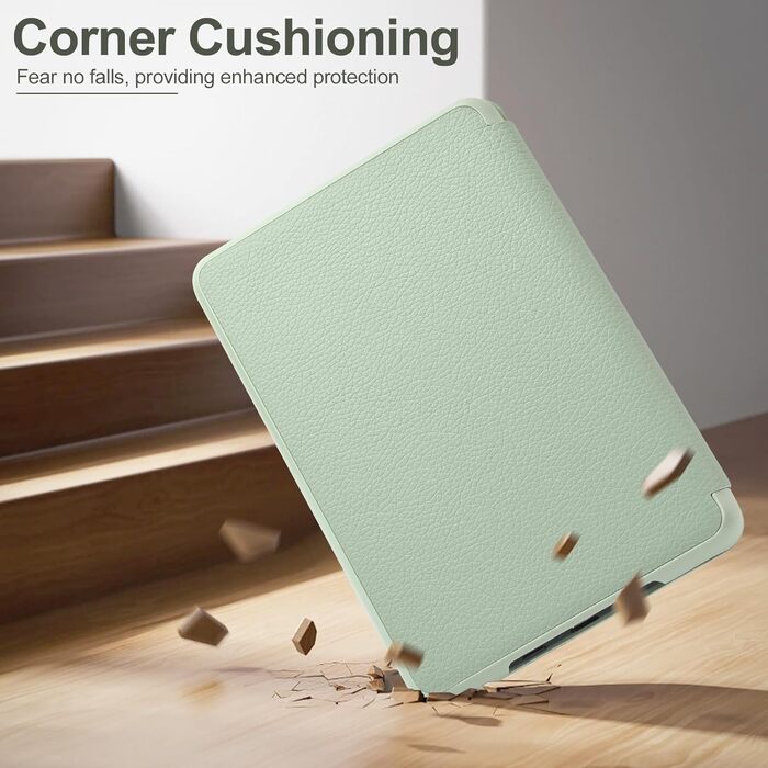 Чохол для електронних читалок Tolino Shine/Clara Colour/Kobo Clara Colour з підставкою та петлею, зелений (Agave Grün)