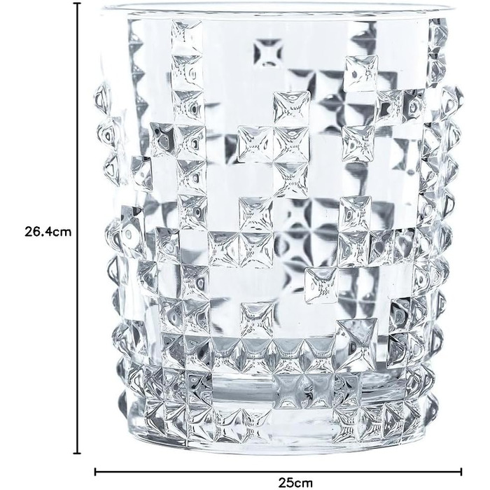 Набір віскі Nachtmann 4 шт., склянки віскі, кришталеве скло, 348 мл, Punk, декалітр + 2 склянки