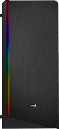 Корпус для ПК AeroCool RIFT ATX, RGB підсвітка (13 режимів), 120мм вентилятор, чорний