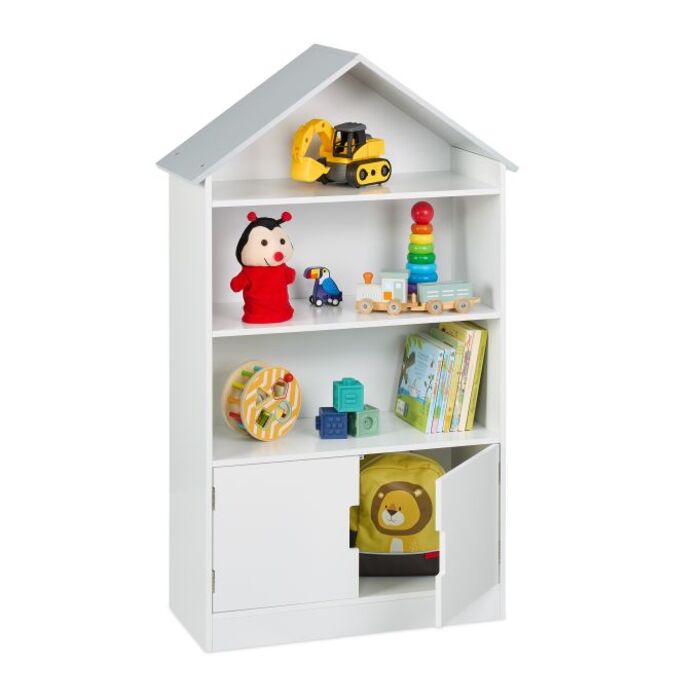 Relaxdays Children's Shelf, House Shape