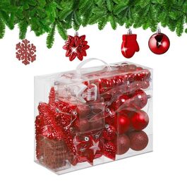 Relaxdays Set of 100 Christmas Baubles