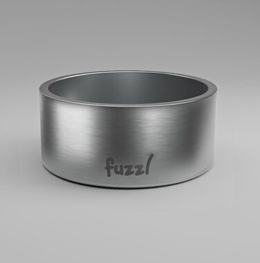 Миска для собак Fuzzl Titan Thermonapf, 17 см, нержавіюча сталь з гумовим дном, срібляста, об'єм 1 л