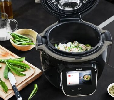 Мультиварка-скороварка Tefal Cook4me Touch CY912, 6 л, Wi-Fi, 13 функцій, чорна