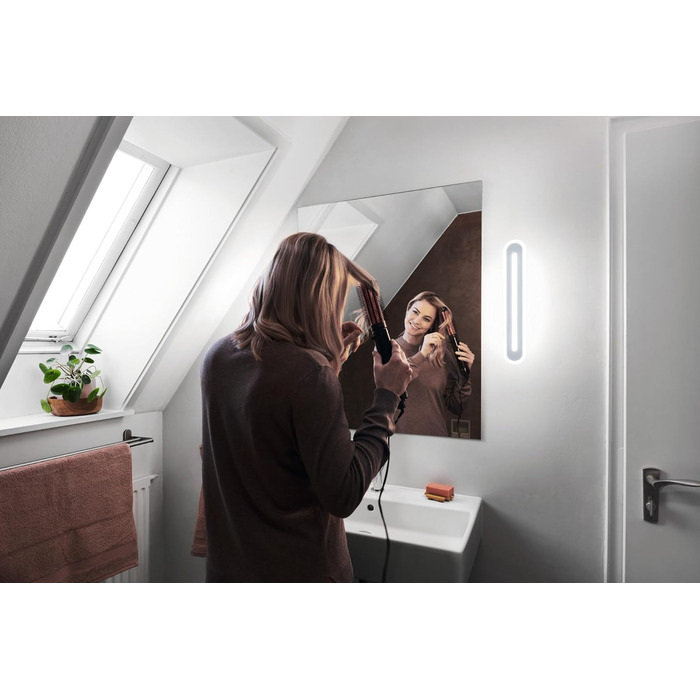 LEDVANCE Smart LED Bathroom Lamp white, 1600LM, 3000-6500K, 400mm x 70mm, IP44, Orbis Bath Wall Light, bathroom light with Wi-Fi technology, dimmable, controllable via app and voice assistants