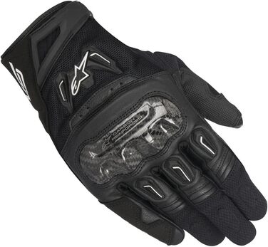 Мотоперчатки Alpinestars SMX-2 Air Carbon v2 чорні L – карбоновий захист, вентиляція, для мотоциклістів