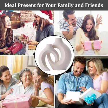 Керамічна ваза для квітів: стильна ваза в скандинавському стилі для дому, декор для вітальні та спальні