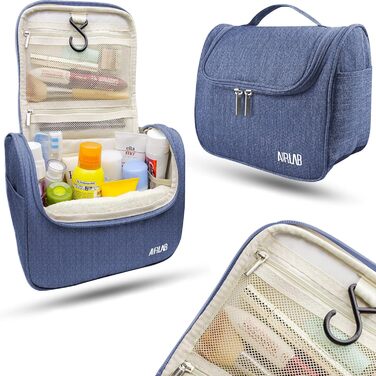 Сумка для косметики на гачку Airlab, 24 x 19,5 x 12,5 см, блакитна (Denim)