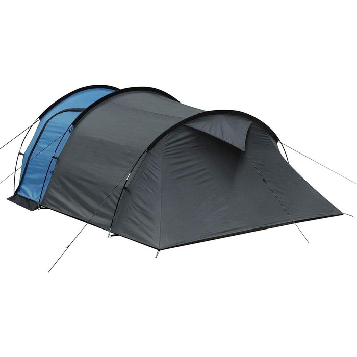 Your GEAR Zelt Sopero 4-Person Tunnel Tent with Side Entrance, Living Space Window, Waterproof (5000 mm), UV 50+ Protection, Blue/Gray