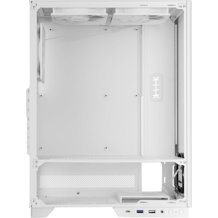 Корпус ПК Tacens SAGITTA20 з LED-дисплеєм, 3 вентилятори 120мм, загартоване скло, сітчастий фільтр, USB-C, чорний